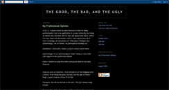 Desktop Screenshot of goodthebadtheugly.blogspot.com