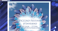 Desktop Screenshot of piccolofestivaldinverno.blogspot.com