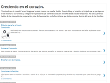 Tablet Screenshot of creciendoenelcorazon.blogspot.com