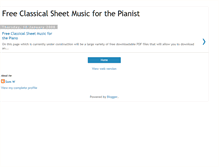 Tablet Screenshot of freeclassicalsheetmusic.blogspot.com