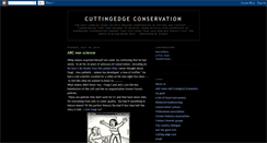 Desktop Screenshot of cuttingedgeconservation.blogspot.com