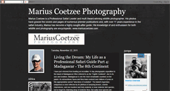 Desktop Screenshot of mariuscoetzeeafricanphotography.blogspot.com