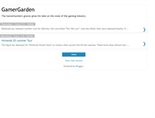 Tablet Screenshot of gamergarden.blogspot.com