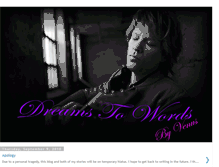 Tablet Screenshot of dreamstowords.blogspot.com