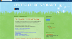 Desktop Screenshot of centrocirugiasolano.blogspot.com