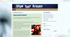 Desktop Screenshot of knowurdreams.blogspot.com