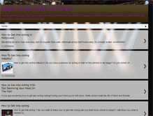 Tablet Screenshot of how-to-get-into-acting.blogspot.com