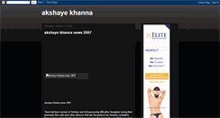 Desktop Screenshot of akshayekhanna-blog.blogspot.com