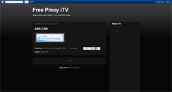 Desktop Screenshot of freepinoyitv.blogspot.com