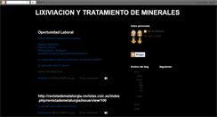 Desktop Screenshot of lixiviacionytratamientodeminerales.blogspot.com