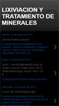 Mobile Screenshot of lixiviacionytratamientodeminerales.blogspot.com