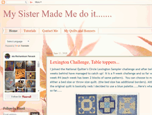 Tablet Screenshot of mysismademe.blogspot.com