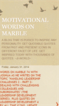 Mobile Screenshot of motivationalwordsonmarble.blogspot.com