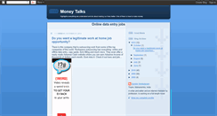 Desktop Screenshot of moneytalks-sincerewriter.blogspot.com