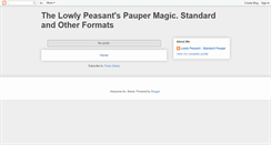 Desktop Screenshot of lowlypeasant.blogspot.com