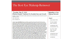 Desktop Screenshot of best-eye-makeup-remover.blogspot.com