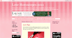 Desktop Screenshot of lovehoroscopes2011.blogspot.com