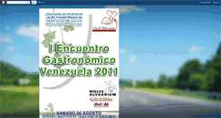 Desktop Screenshot of encuentrogastronomicovenezuela2011.blogspot.com