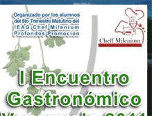 Tablet Screenshot of encuentrogastronomicovenezuela2011.blogspot.com