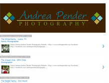 Tablet Screenshot of andreapenderphotography.blogspot.com