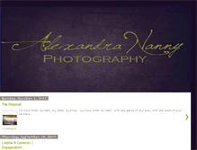 Tablet Screenshot of alexandranannyphotography.blogspot.com