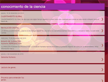 Tablet Screenshot of conocimientodeciencia.blogspot.com