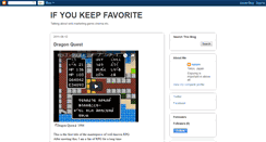 Desktop Screenshot of if-you-keep-favorite.blogspot.com