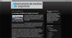 Desktop Screenshot of elobservatoriodemediosdeargentina.blogspot.com