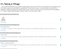 Tablet Screenshot of itstakingavillage.blogspot.com