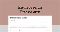 Desktop Screenshot of escritosdeumfilosofante.blogspot.com
