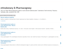 Tablet Screenshot of ethnobotanypharmacognosy.blogspot.com