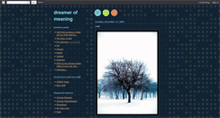 Desktop Screenshot of dreamerofmeaning.blogspot.com