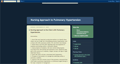 Desktop Screenshot of nursingapproachpulmonaryhypertension.blogspot.com