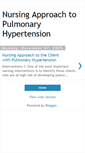 Mobile Screenshot of nursingapproachpulmonaryhypertension.blogspot.com