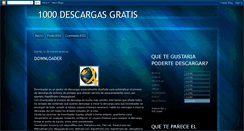 Desktop Screenshot of 1000descargasgratis.blogspot.com