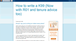 Desktop Screenshot of k99advice.blogspot.com