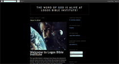 Desktop Screenshot of logosbibleinstitute.blogspot.com