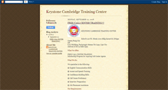 Desktop Screenshot of keystonecambridgetrainingcenter.blogspot.com