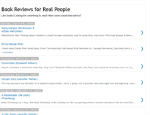 Tablet Screenshot of bookreviewsforrealpeople.blogspot.com