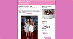 Desktop Screenshot of mileycyrusbest.blogspot.com