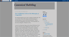 Desktop Screenshot of canonicalbabbling.blogspot.com