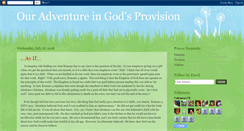Desktop Screenshot of ouradventureingodsprovision.blogspot.com