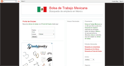 Desktop Screenshot of bolsadetrabajomexicana.blogspot.com