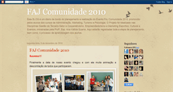 Desktop Screenshot of fajcomunidade2010.blogspot.com