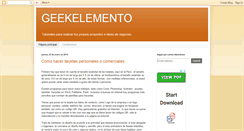 Desktop Screenshot of geekelemento.blogspot.com
