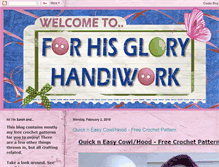 Tablet Screenshot of forhisgloryhandiwork.blogspot.com