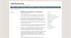 Desktop Screenshot of help-stop-snoring-now.blogspot.com