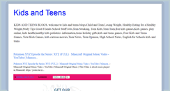 Desktop Screenshot of kidstoteens.blogspot.com