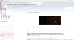 Desktop Screenshot of diccionarioetimologico.blogspot.com