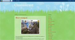 Desktop Screenshot of clusiuskrant.blogspot.com